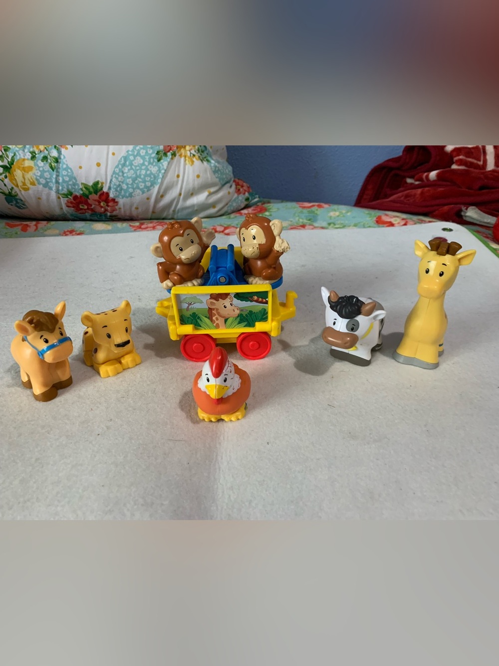 Fisher Price Little People Zoo & Farm Animals With Train Car